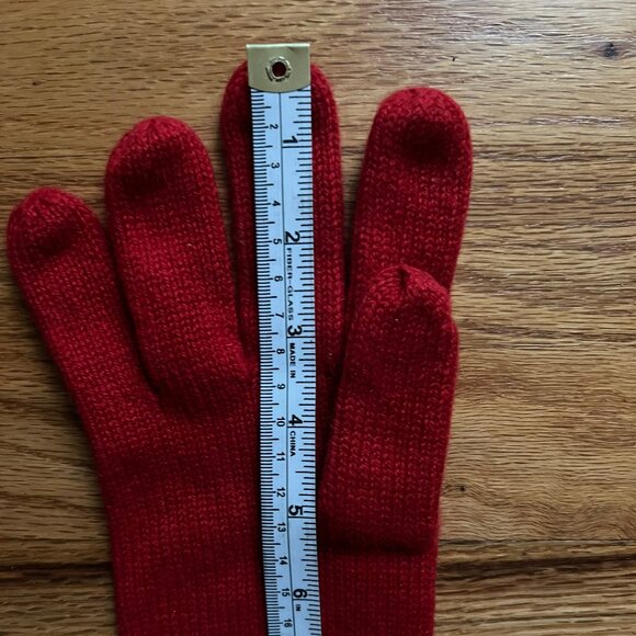 Vintage NWOT,Ballantyne red cashmere unisex gloves, Men's size Large, Scotland - Picture 5 of 10